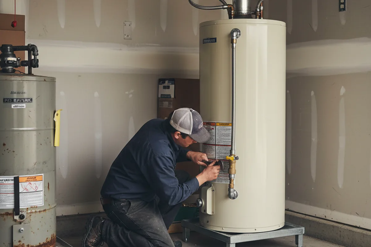 Water heater and shutoff valve replacement in Evensville